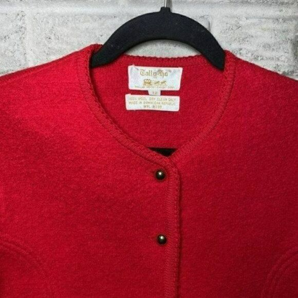100% wool red jacket Women's Size 12 - Picture 3 of 11